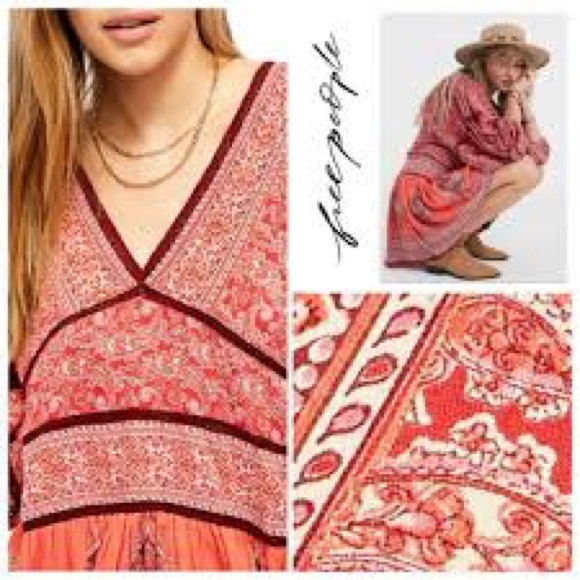 FREE PEOPLE LUNA RED SCARF DRESS/TUNIC - Picture 5 of 9